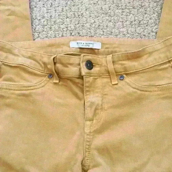 Rich & Skinny mustard yellow denim. - Picture 3 of 4